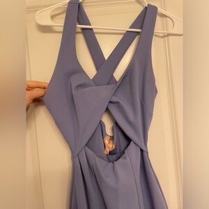 Show Me Your Mumu Luca Midi Dress Periwinkle Stretch XS